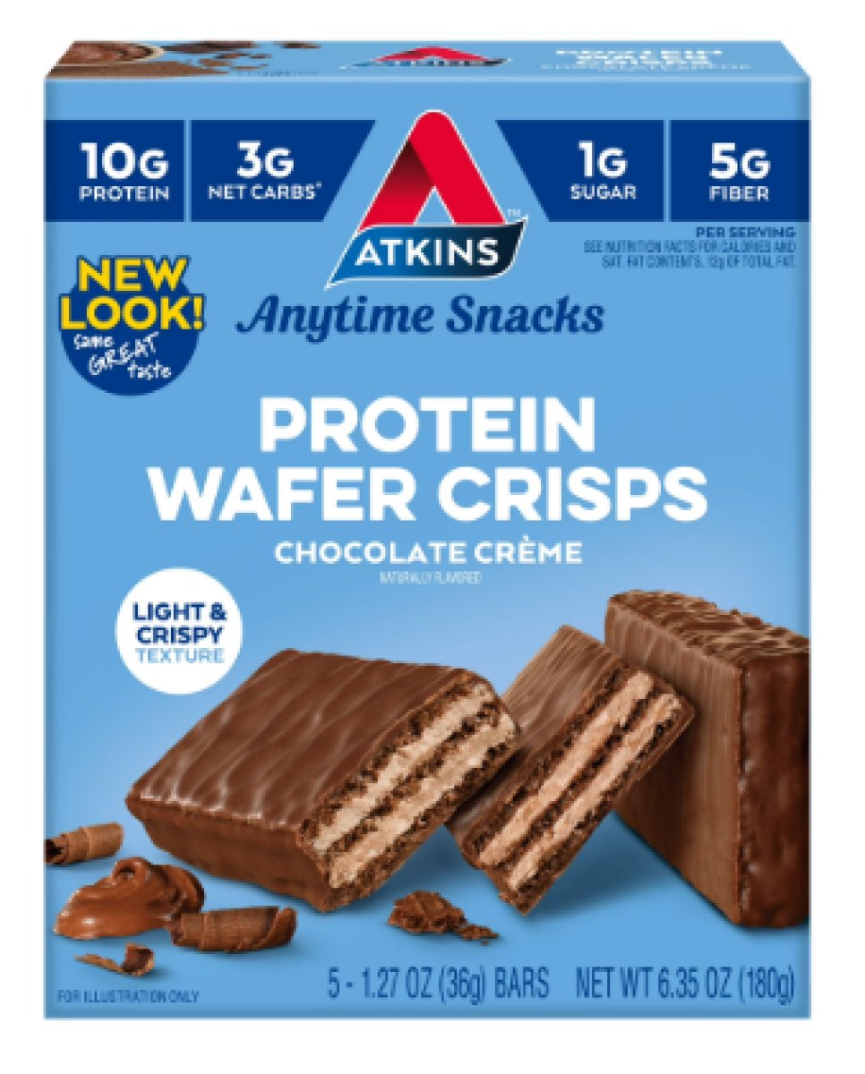 Atkins Chocolate Cream Wafers, High Protein Low Carb Snacks, Keto Treat, 5 Count