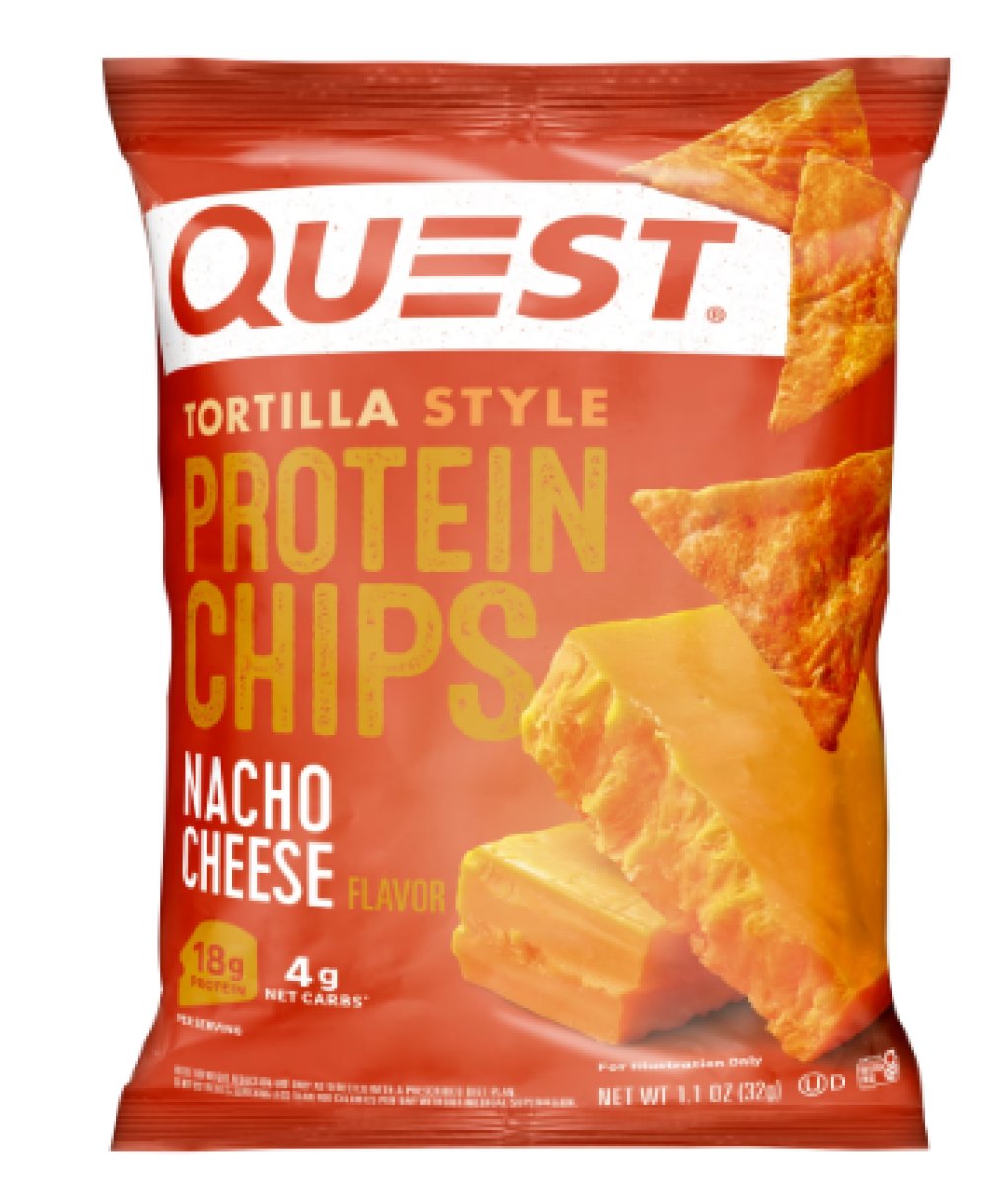 Quest Tortilla Style Protein Chips, Nacho Cheese, 1.1 oz, 1 Unit