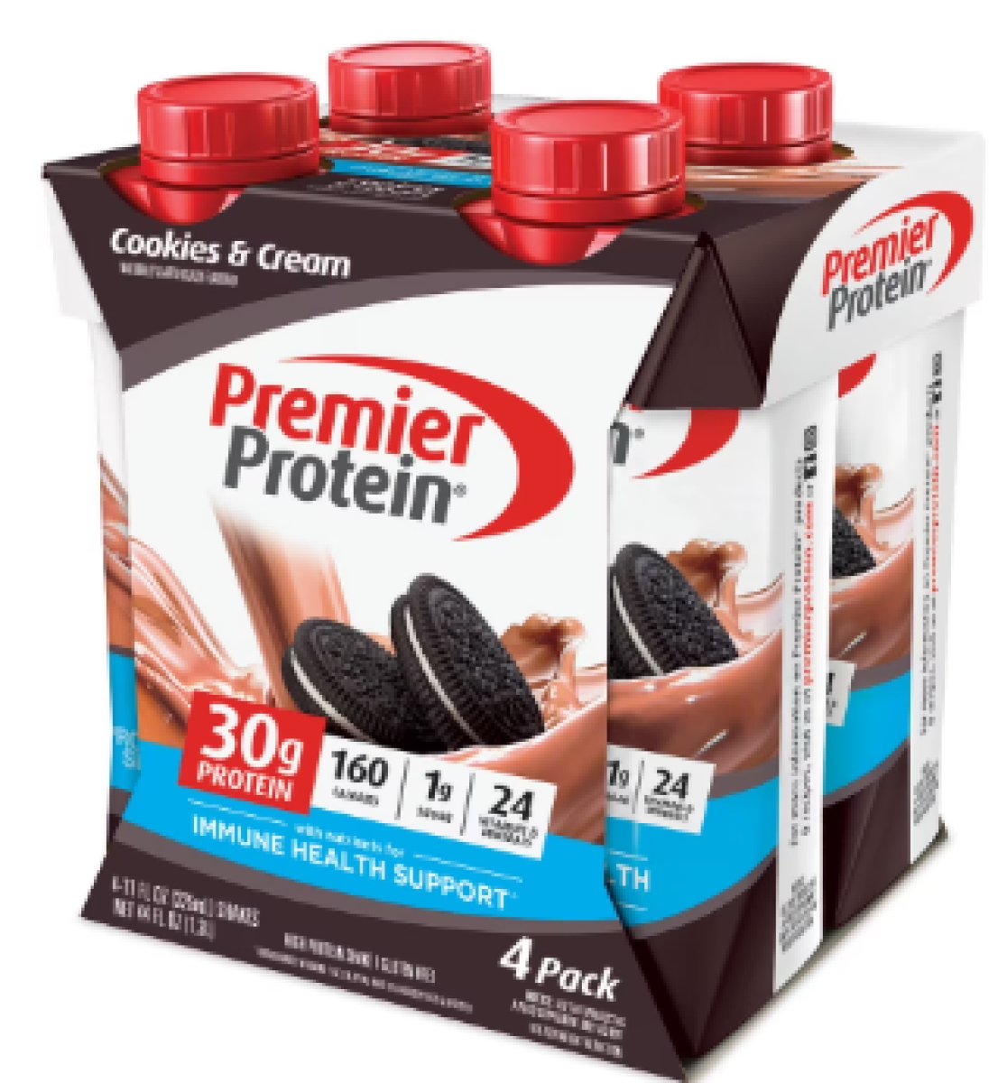 Premier Protein Shake, Cookies and Cream Flavor, 30g of Protein, 4 Units