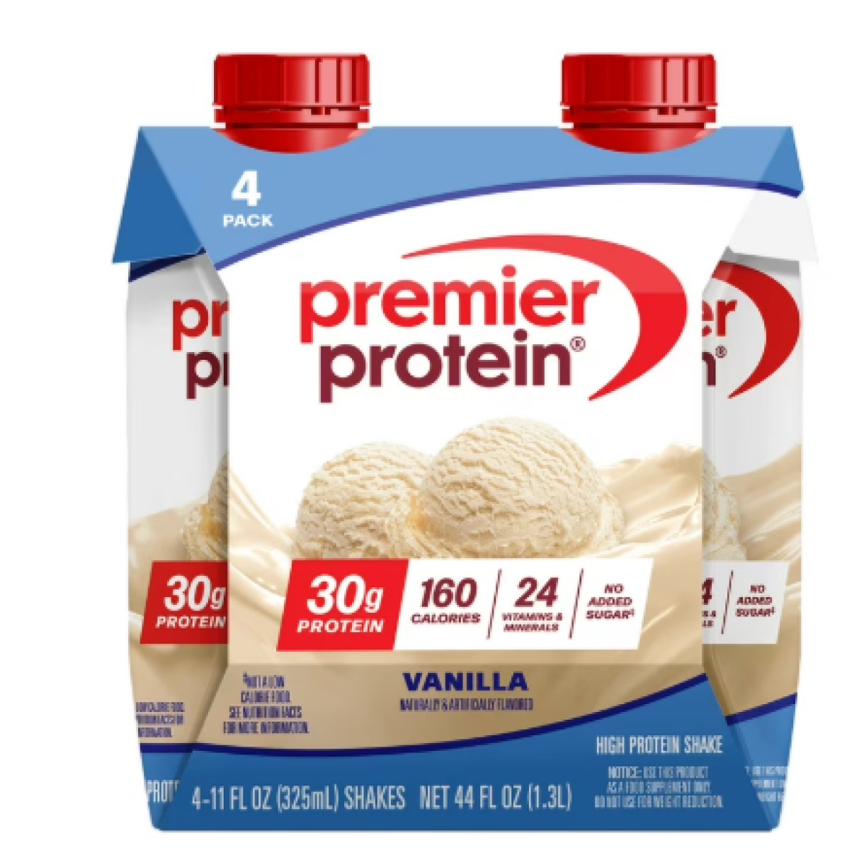 Premier Protein Protein Shake Vanilla, 30g 11 fl oz, 4 Units