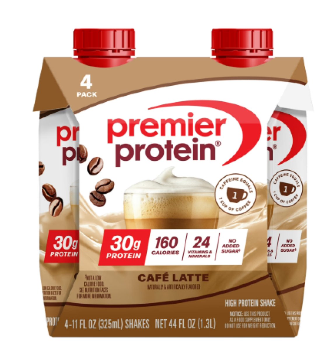 Premier Protein Protein Shake Coffee with Milk, 30g 11 fl oz, 4 Units
