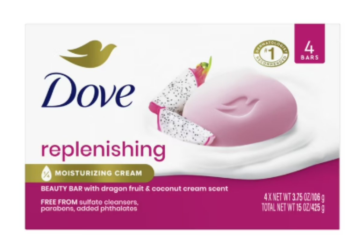 Dove Beauty Bar Women's Bath Soap Dragonfruit, 3.75 oz 4 Bars