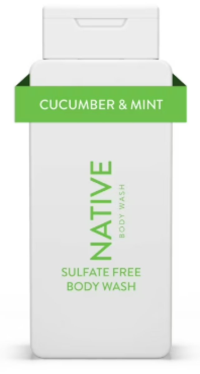 Native Body Wash, Sulfate-Free, Paraben-Free, Cucumber & Mint, for Women & Men, 18 oz