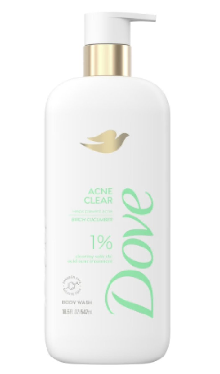 DOVE BODY WASH Clear Acne 4 Pieces 18.5 OZ./547 ML