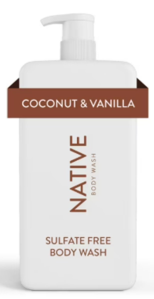 Native Body Wash, Sulfate-Free, Coconut & Vanilla, for Women & Men, 36 oz