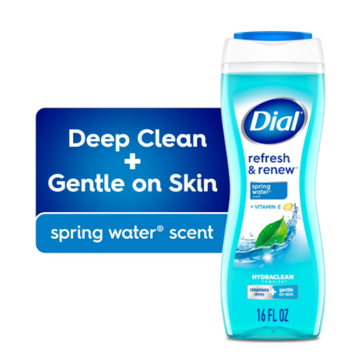 Dial Spring Water Refreshing and Renewing Body Wash, Gentle for All Skin Types, 16 fl oz