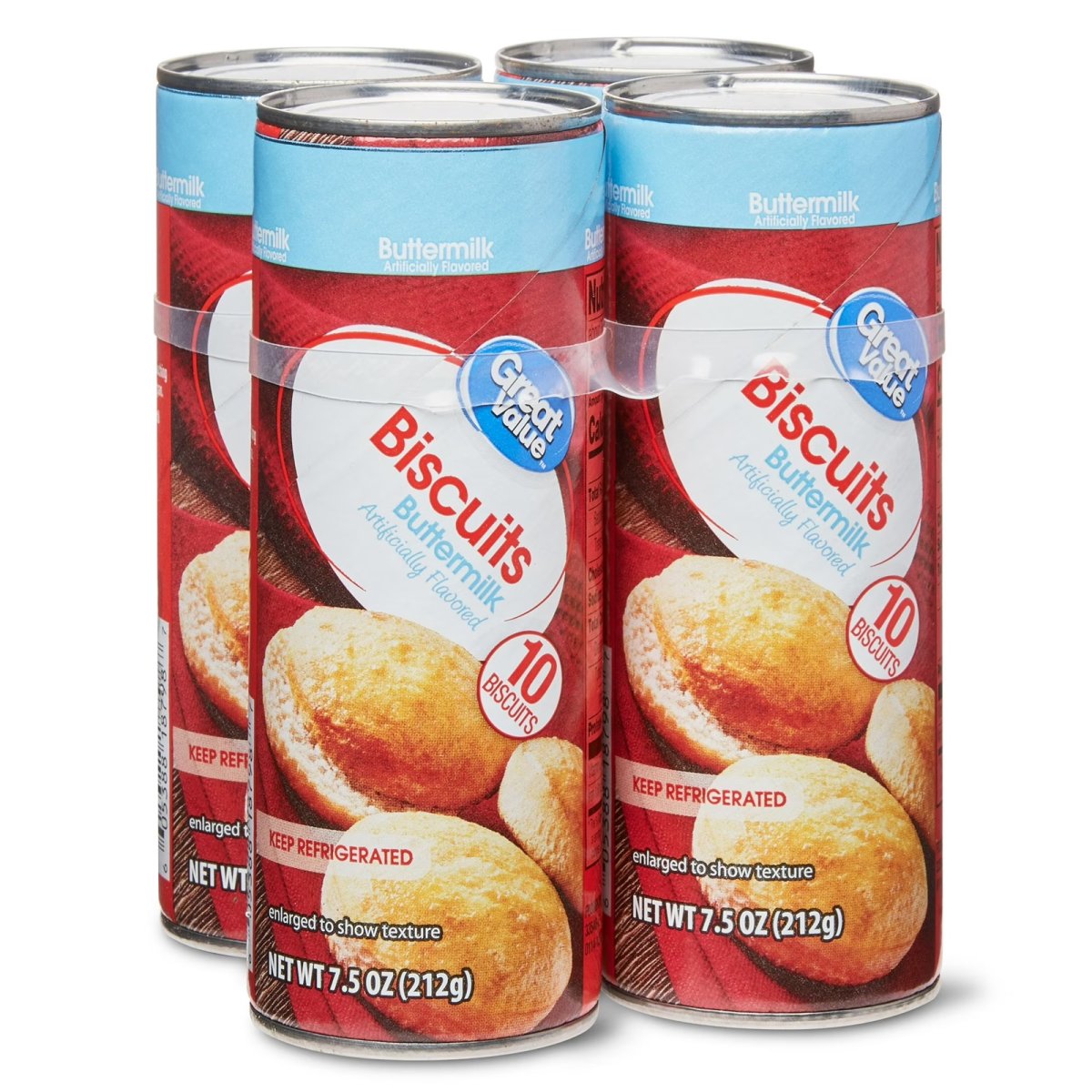 Great Value Regular Buttermilk Biscuits, 10 Count, 4 Pack