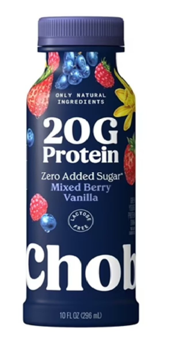 Chobani 20G Low Fat Greek Yogurt Drink Berry & Vanilla Blend 10 fl oz Bottle