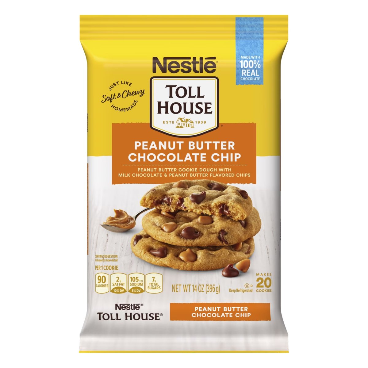 NESTLE TOLL HOUSE Peanut Butter Chocolate Chip Cookie Dough 14oz