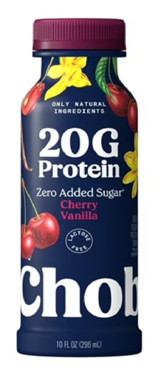 Chobani 20G Low Fat Greek Yogurt Drink Cherry Vanilla 10 fl oz Bottle