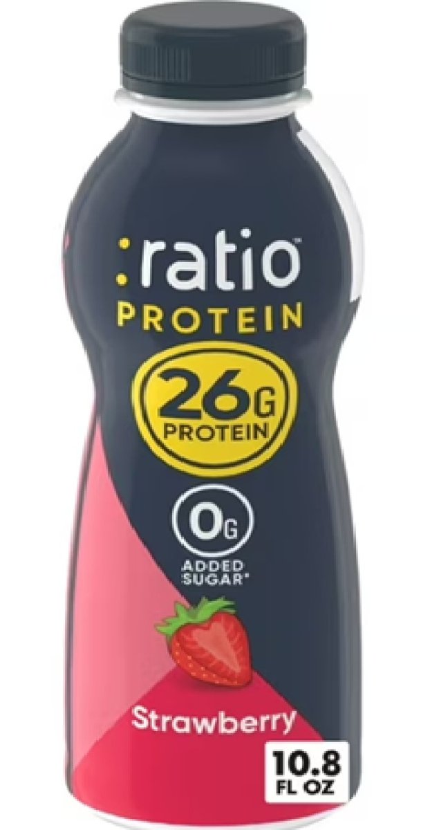 Ratio Protein Strawberry Dairy Drink, 26g of Protein, 10.8 fl oz