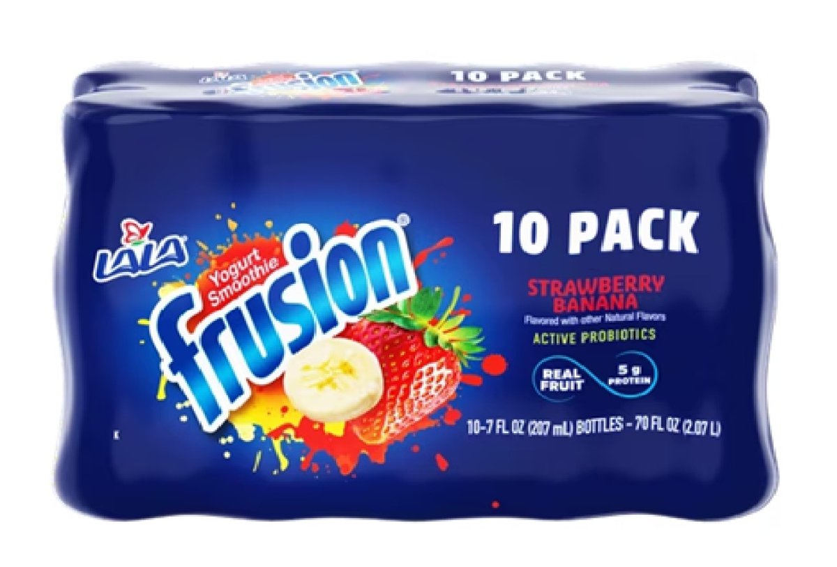 LALA Frusion Protein Yogurt Shake Drink, Low Fat, Banana and Strawberry, 7 oz Plastic Bottle (10 Units)