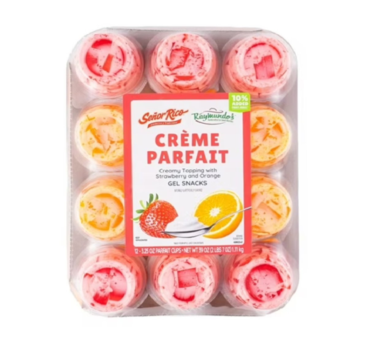 Raymundo's Creme Parfait Assorted Jelly Cups 3.25 oz, 12 Pack, Peanut Free