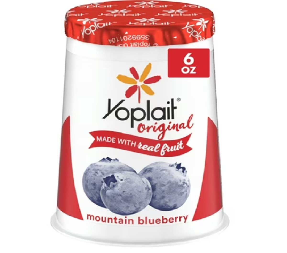 Yoplait Original Low Fat Mountain Yogurt Cup, Made with Real Fruit, 6 oz