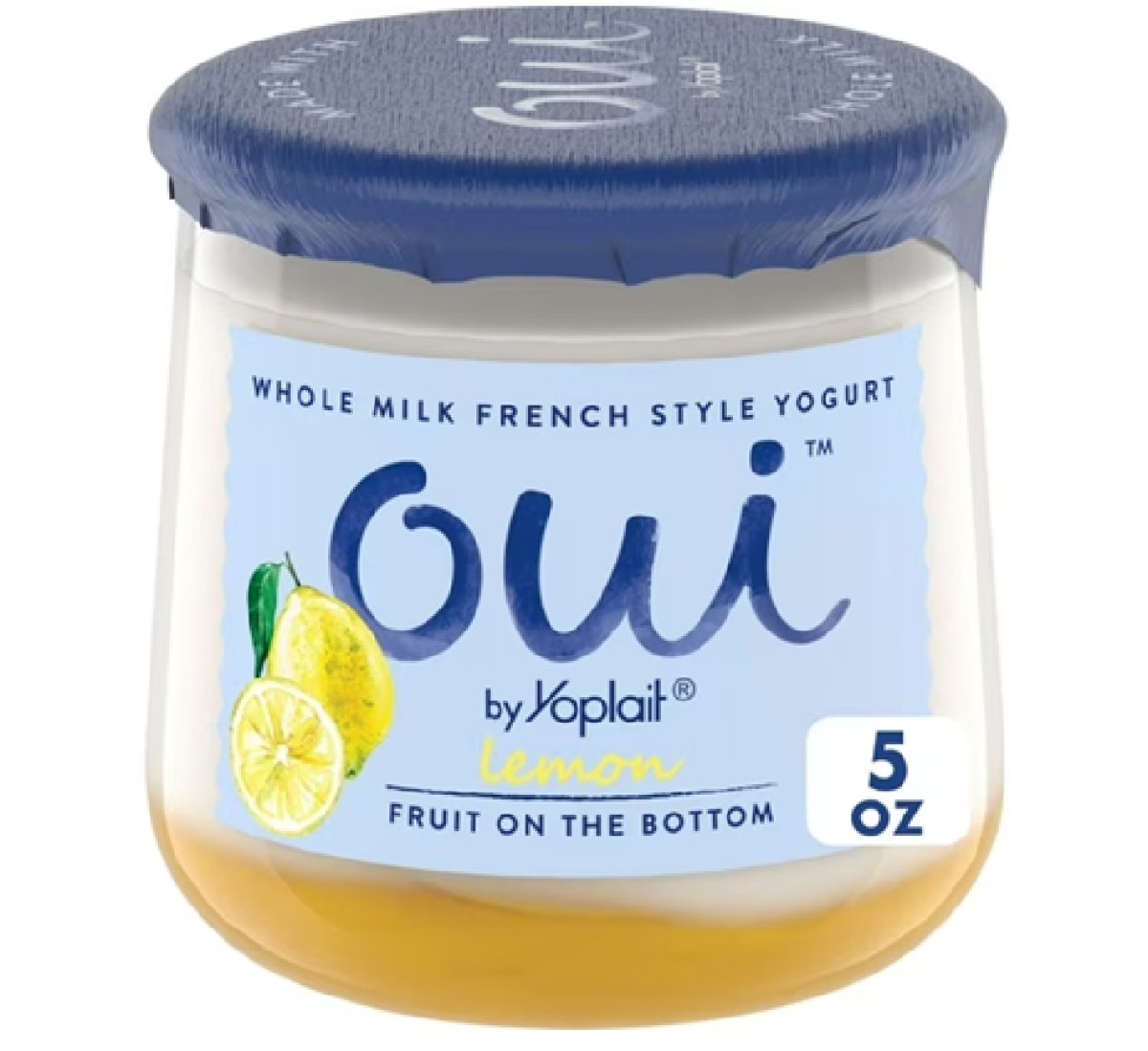Oui by Yoplait French Style Whole Milk Yogurt with Lemon, 5 oz Jar