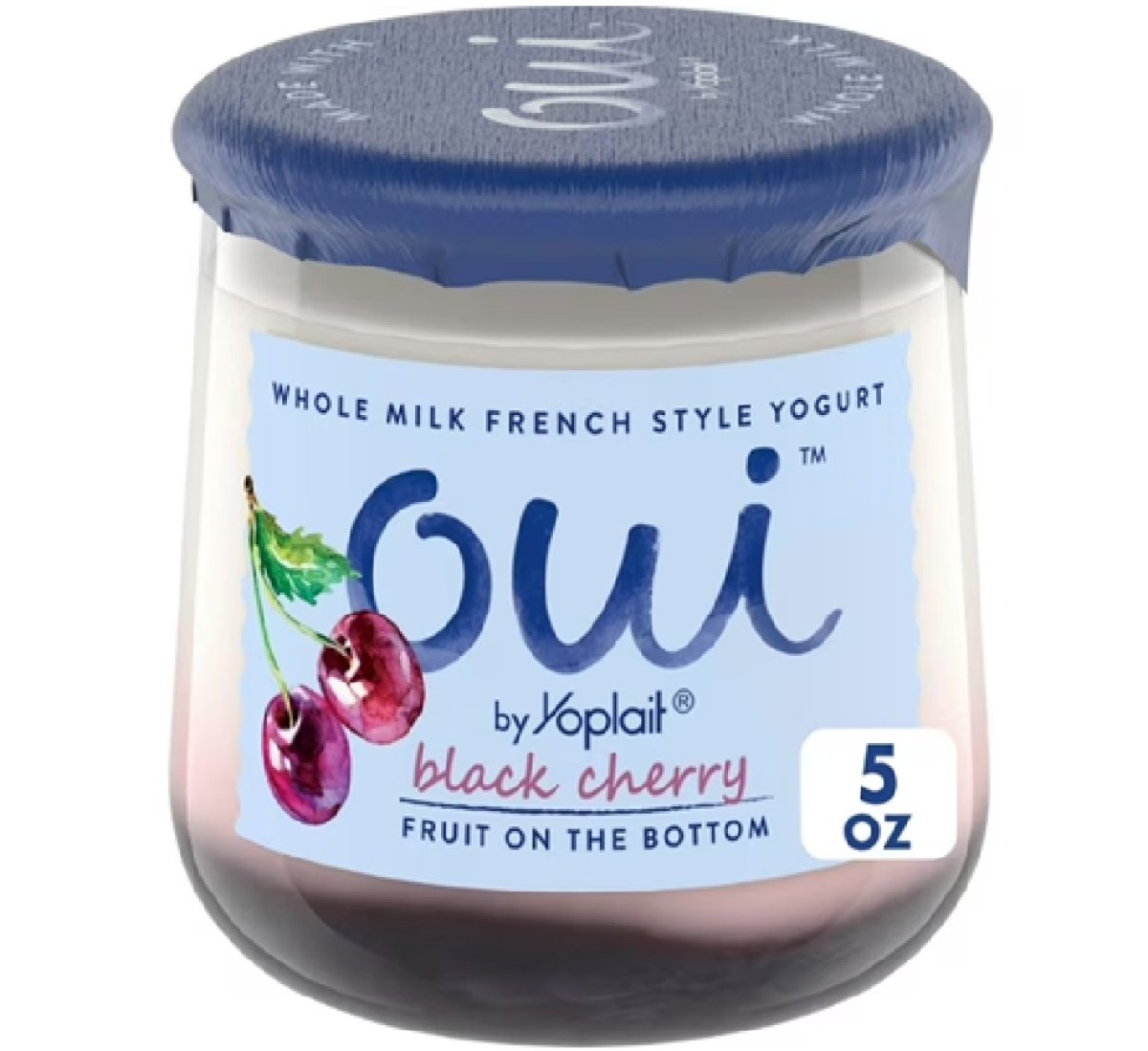 Oui by Yoplait French Style Black Cherry Whole Milk Yogurt, 5 oz Jar