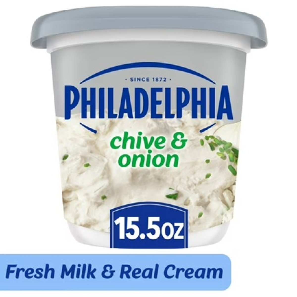 Philadelphia Chive & Onion Cream Cheese Spread, 15.5 oz Tub