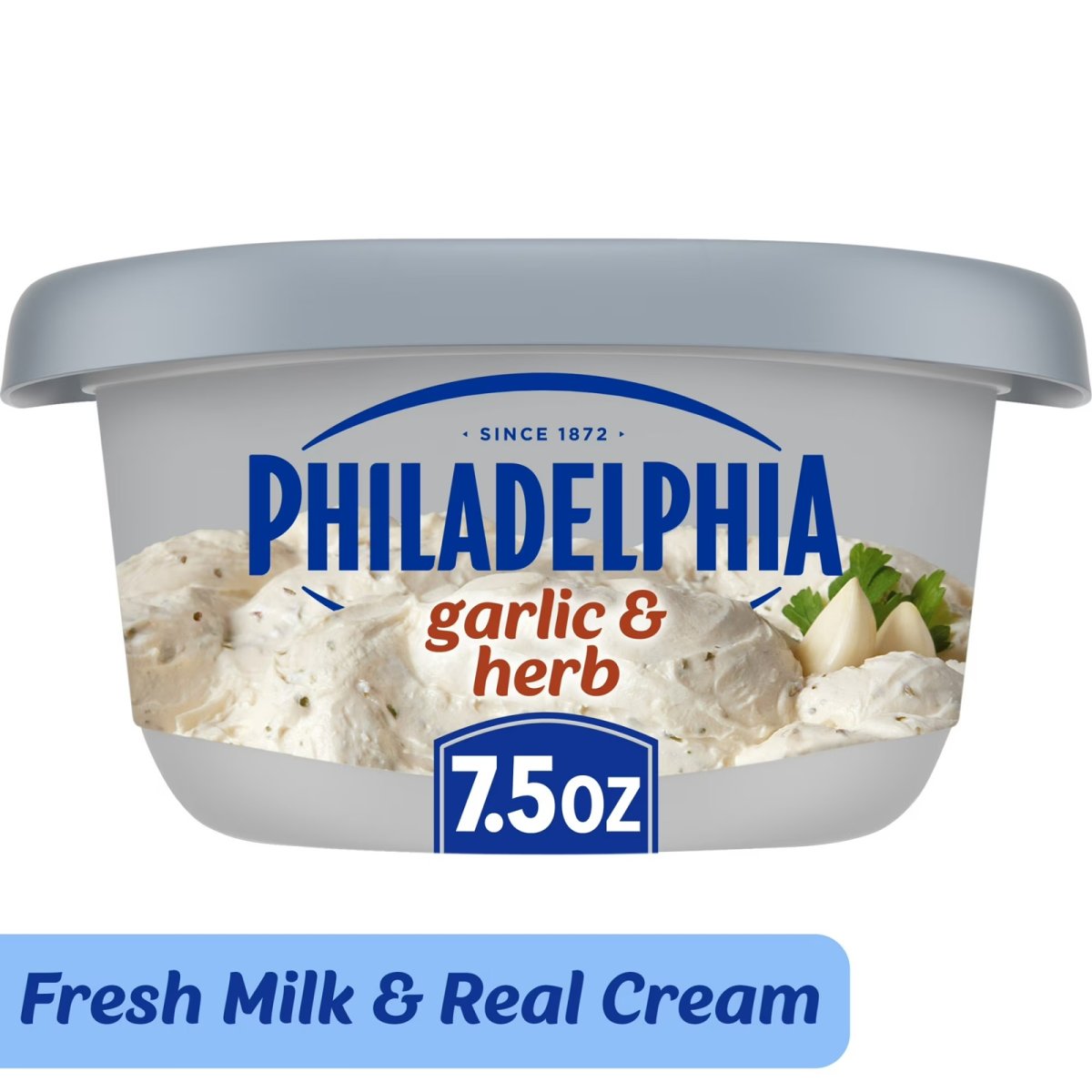 Philadelphia Garlic & Herb Cream Cheese Spread, 7.5 oz Tub