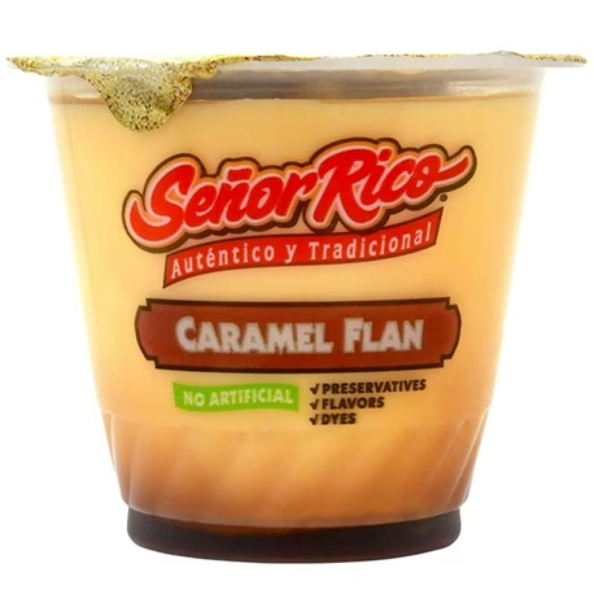 Senor Rico Caramel Flan, 7 oz per Plastic Cup, Refrigerated, Gluten-Free