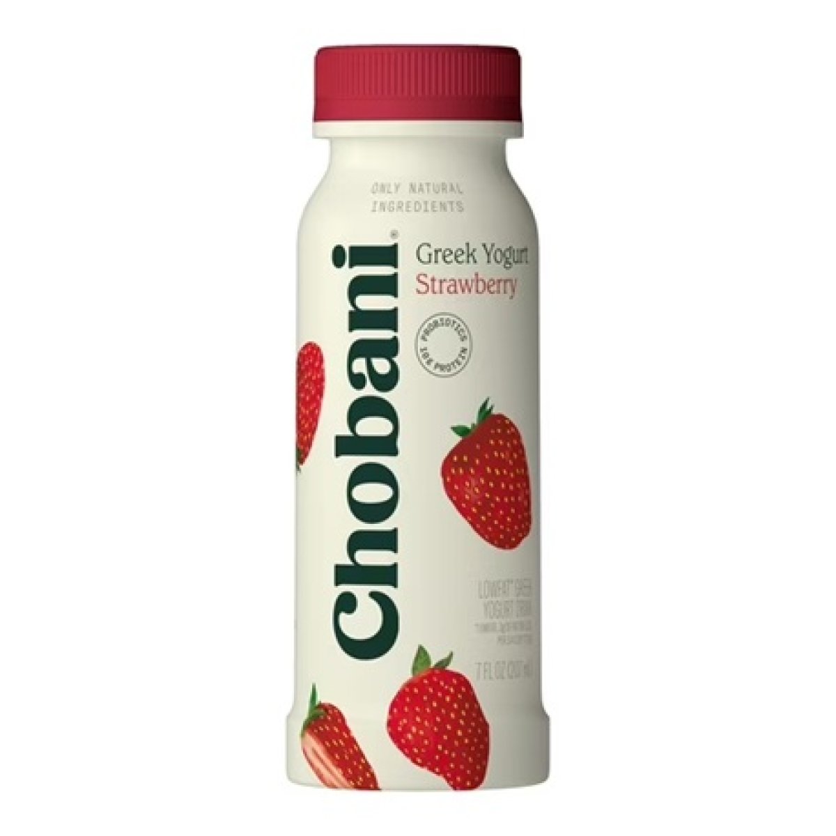 Chobani Low-Fat Greek Yogurt Drink Strawberry 7 fl oz Bottle