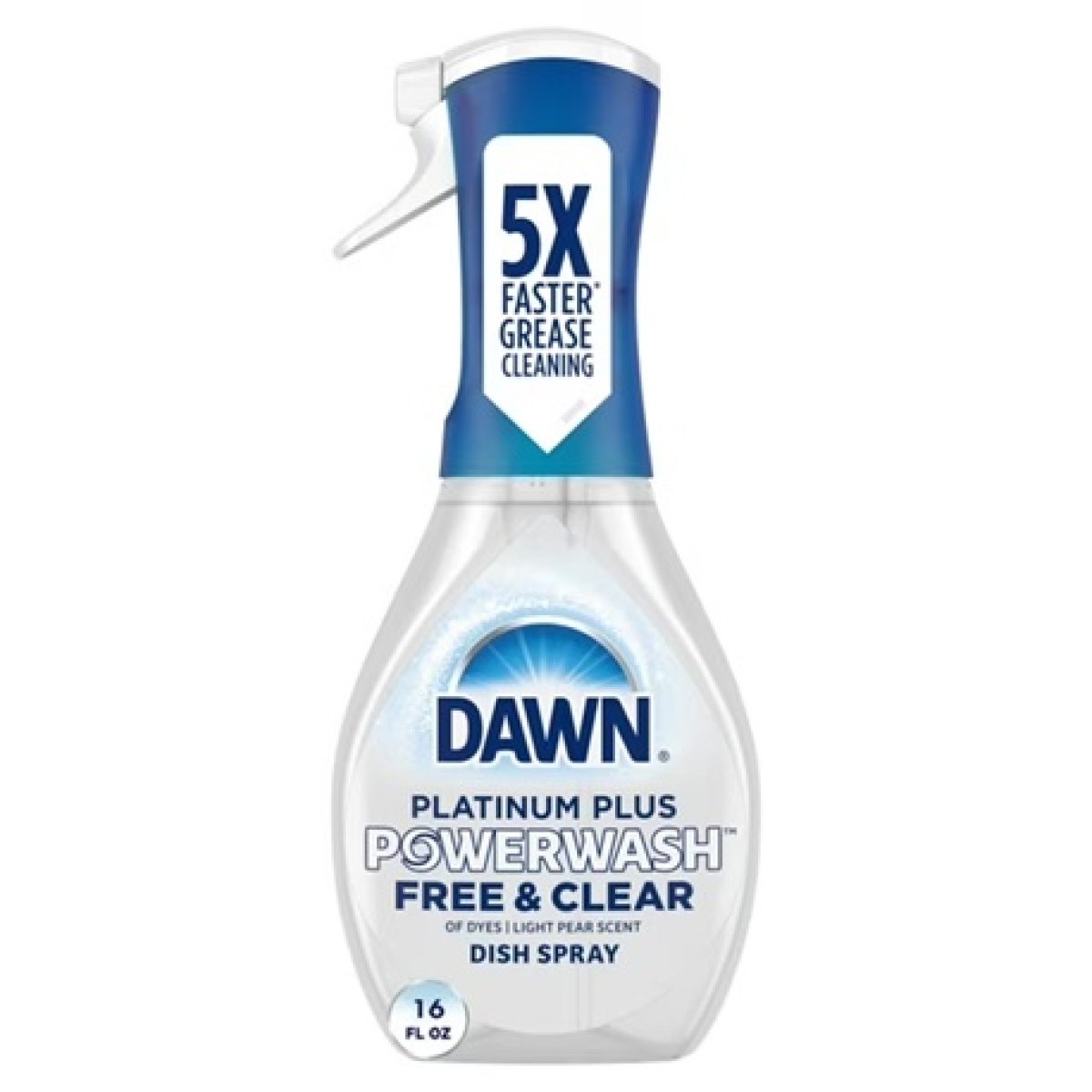 Dawn Powerwash Spray, Dish Soap, Dishwashing Liquid, Free & Clear, 1 Starter Kit, 16 Fl Oz