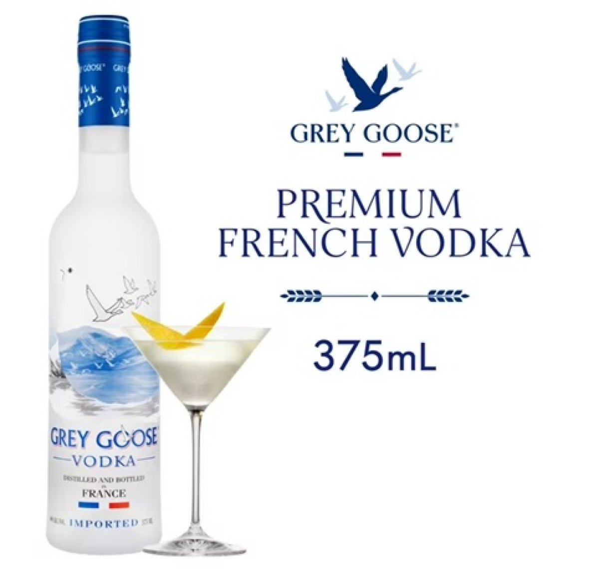 GRAY GOOSE Vodka 375 ml bottle, ABV 40%