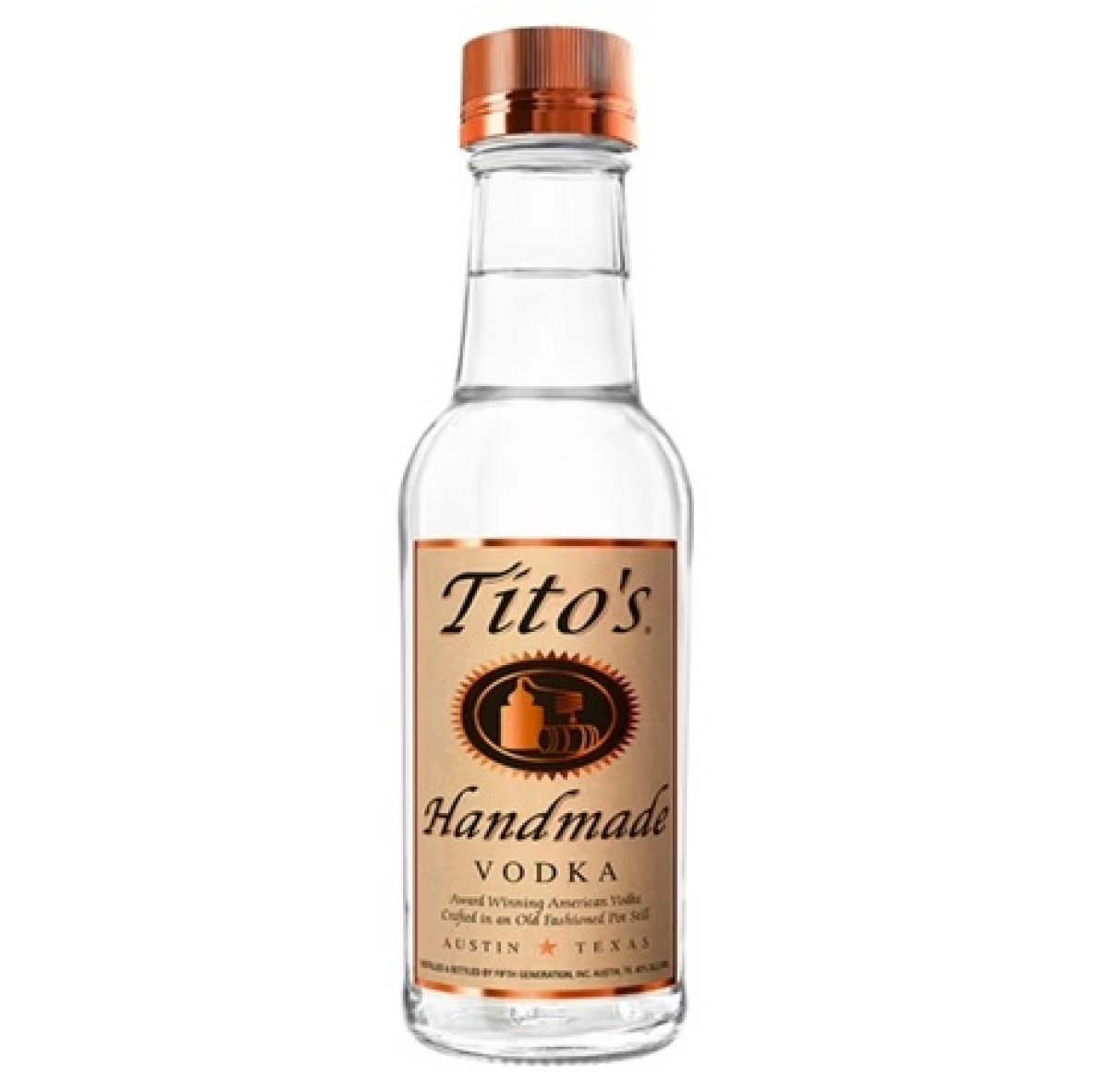 Tito's Handmade Vodka, 200ml Bottle, 40% Abbreviated