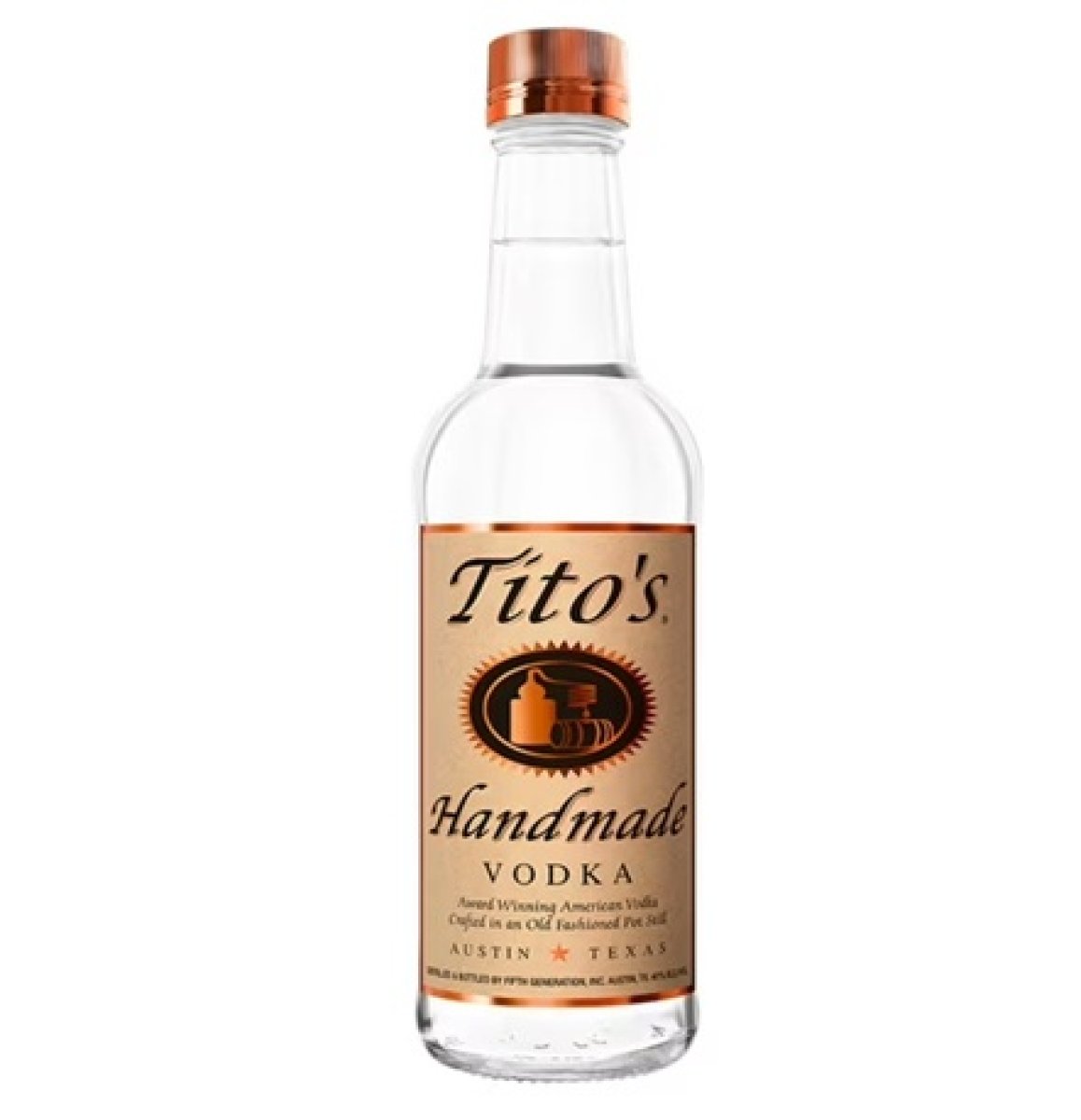 Tito's Handmade Vodka, 375 ml bottle, 40% ABV