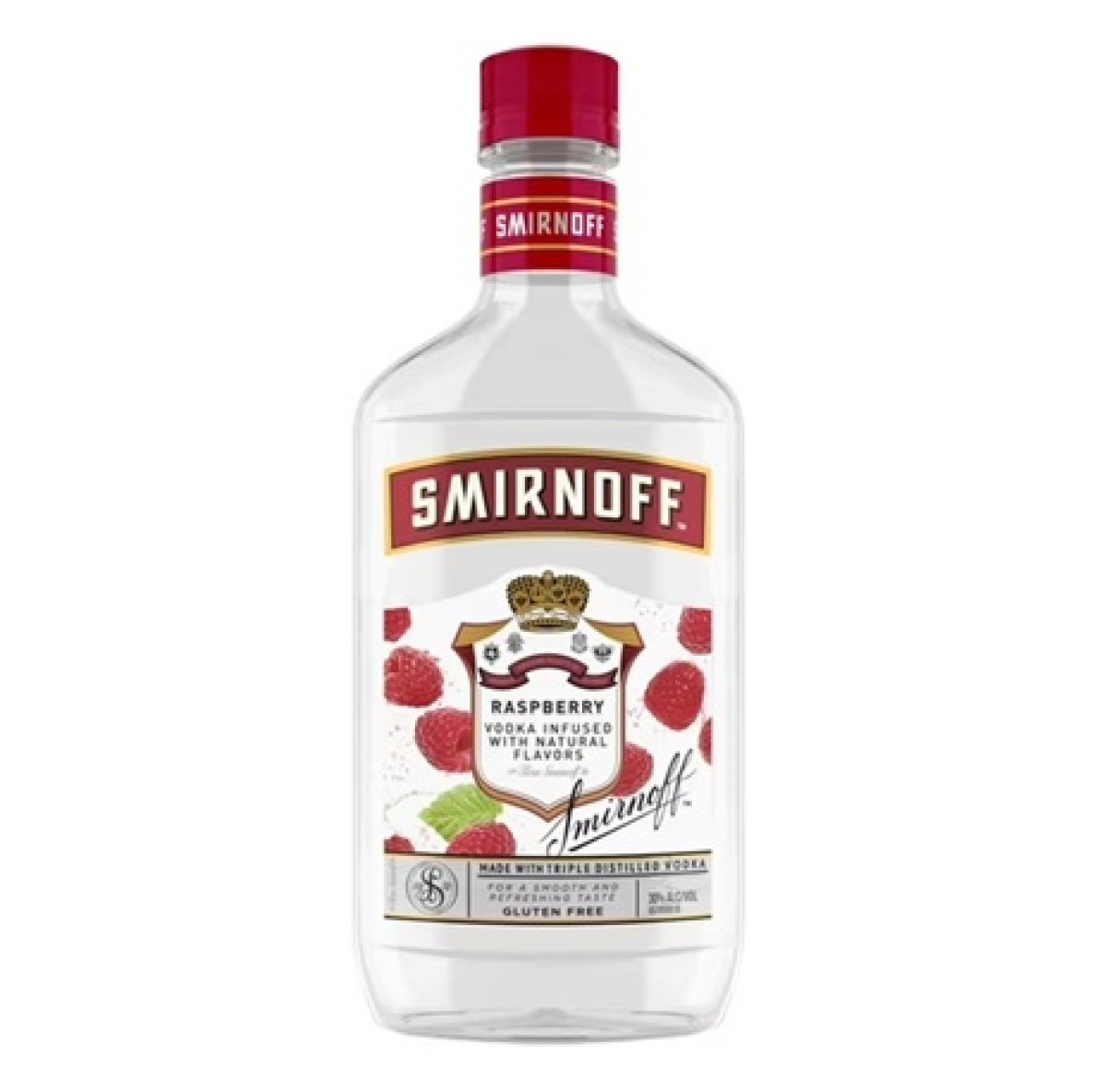 Smirnoff Raspberry Vodka (with Natural Flavors), 375 mL Pet Bottle, 30% ABV