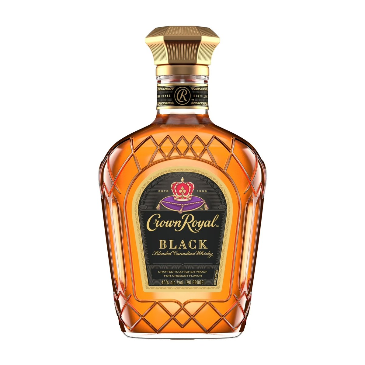 Crown Royal Black Canadian Blended Whisky 375 mL, 45% ABV