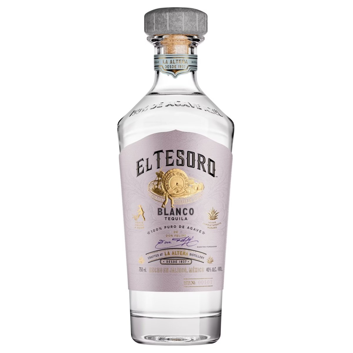 El Tesoro Tequila Blanco, 750 ml Bottle, 40% ABV