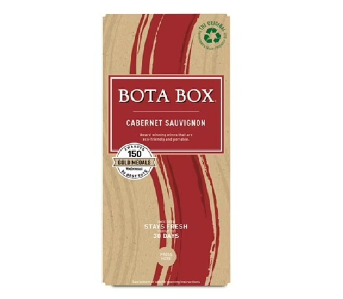 Bota Box Cabernet Sauvignon Red Wine, 3L (4 Bottles of 750ml) 13% ABV