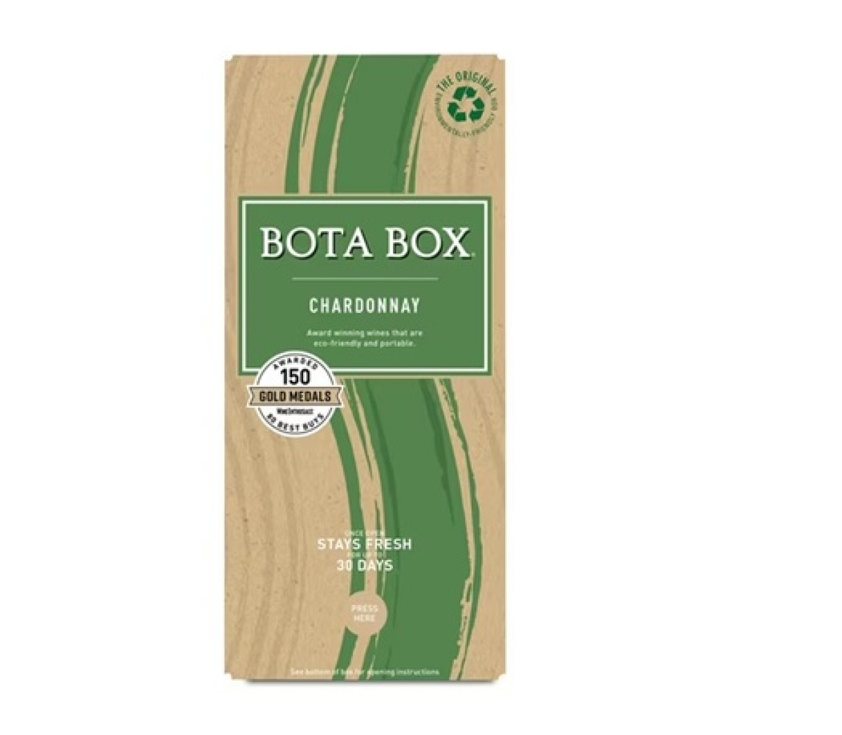 Bota Box Chardonnay White Wine 3 L (4 Bottles of 750 Ml), 13% Alcohol by Volume
