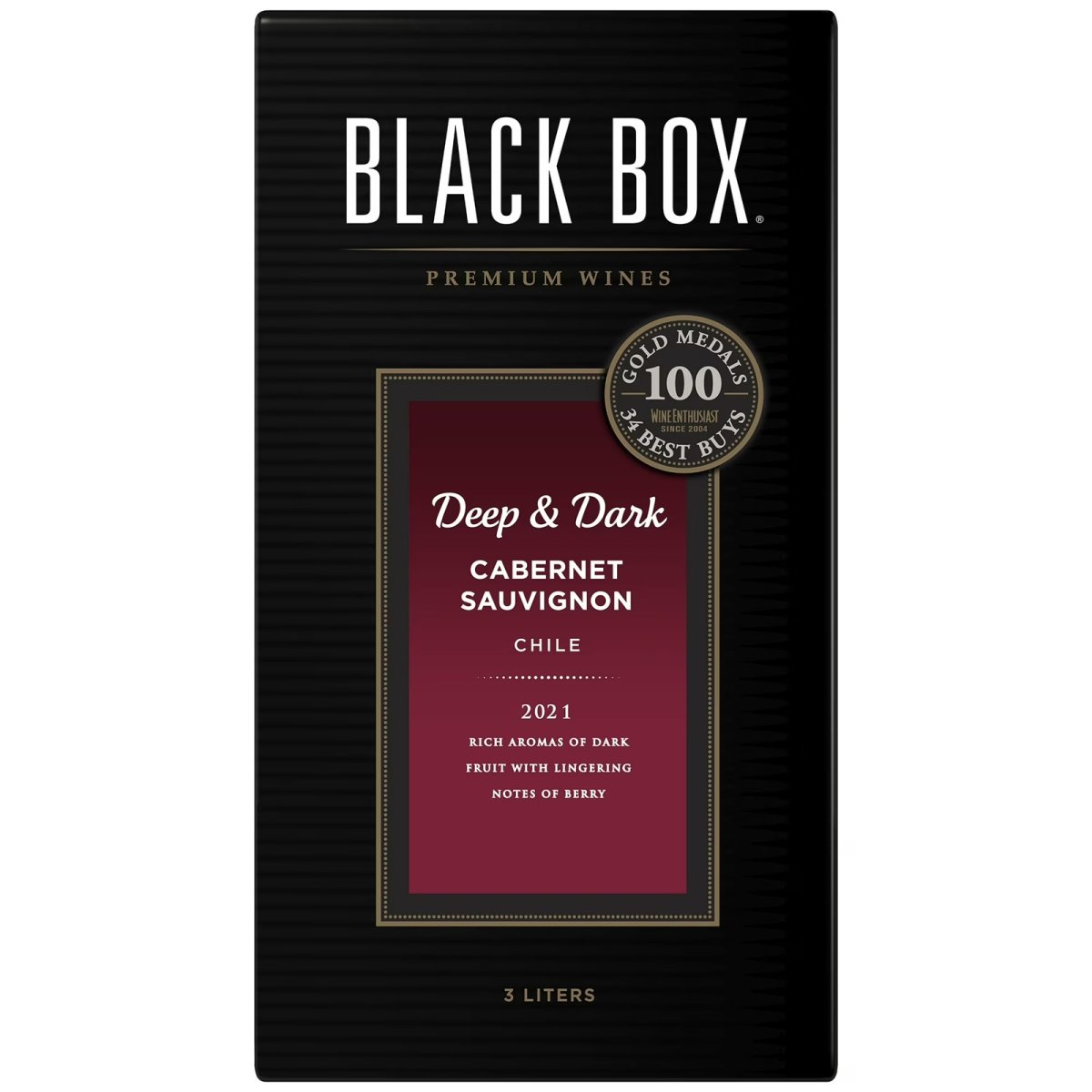 Black Box Deep and Dark Cabernet Sauvignon Red Wine, 3L Box