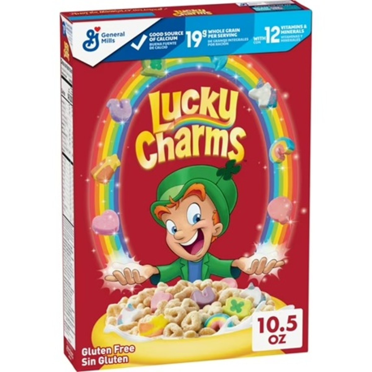Lucky Charms Gluten-Free Cereal with Marshmallows, Breakfast Cereal for Kids, 10.5 oz