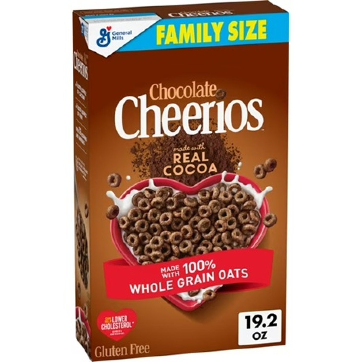 Chocolate Cheerios, Heart-Healthy Gluten-Free Breakfast Cereal, Family Size, 19.2 oz