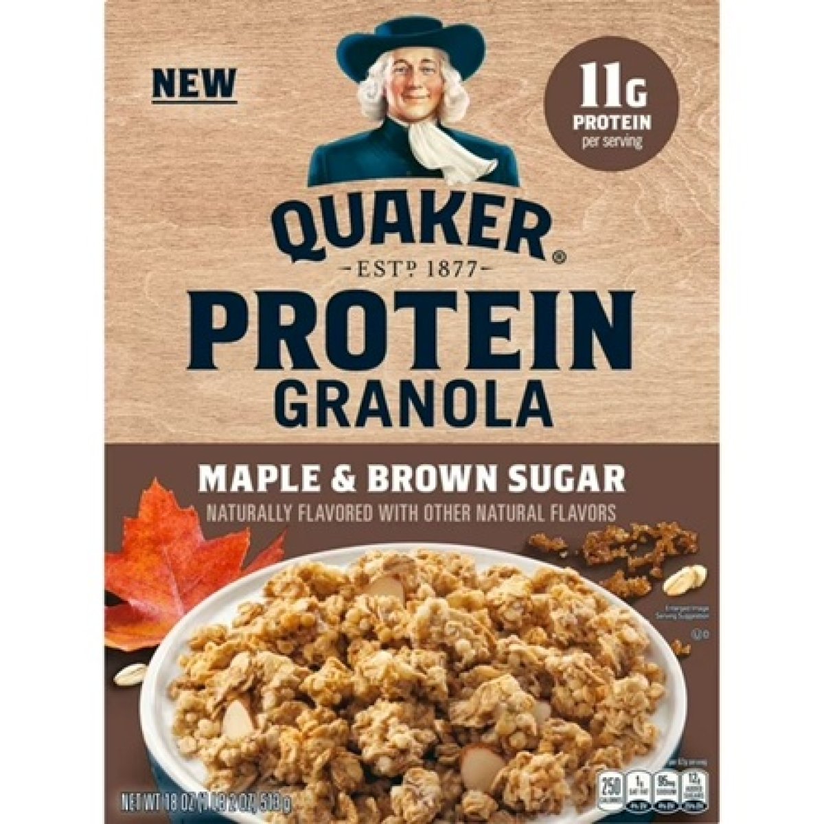 Quaker Protein Granola with Maple and Brown Sugar Flavor 18 oz