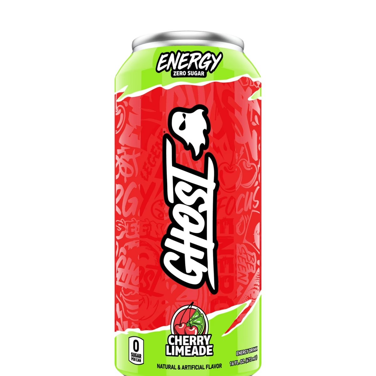 GHOST® ENERGY Sugar-Free Energy Drink, Cherry Lime, 200 mg Natural Caffeine, 16 fl oz Can