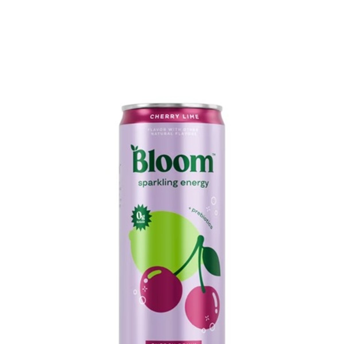 Bloom Nutrition Sparkling Energy Drink, Cherry Lime, 12 fl oz Single Can