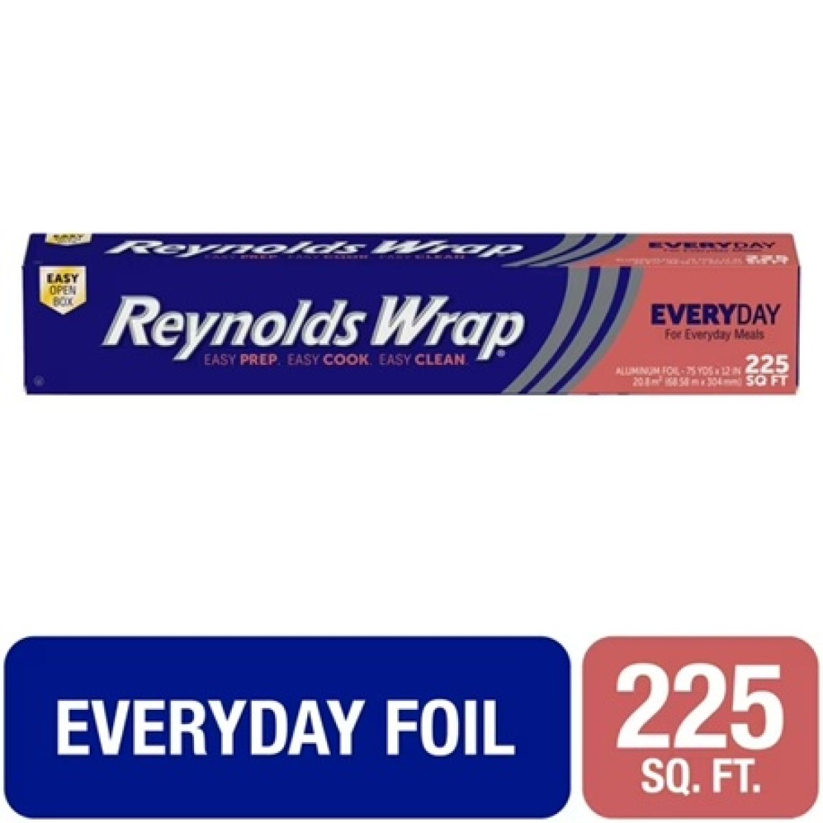 Reynolds Wrap Daily Strength Aluminum Foil Roll 12 Inches Wide, 225 Square Feet Total.