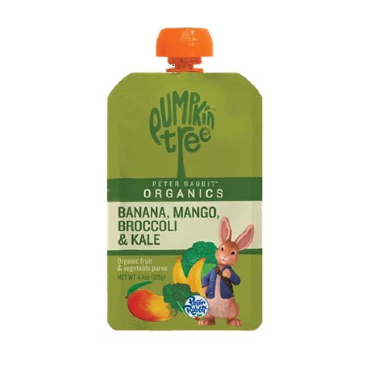 Peter Rabbit Banana, Mango, Broccoli & Kale Puree, 4.4 oz Toddler Snack