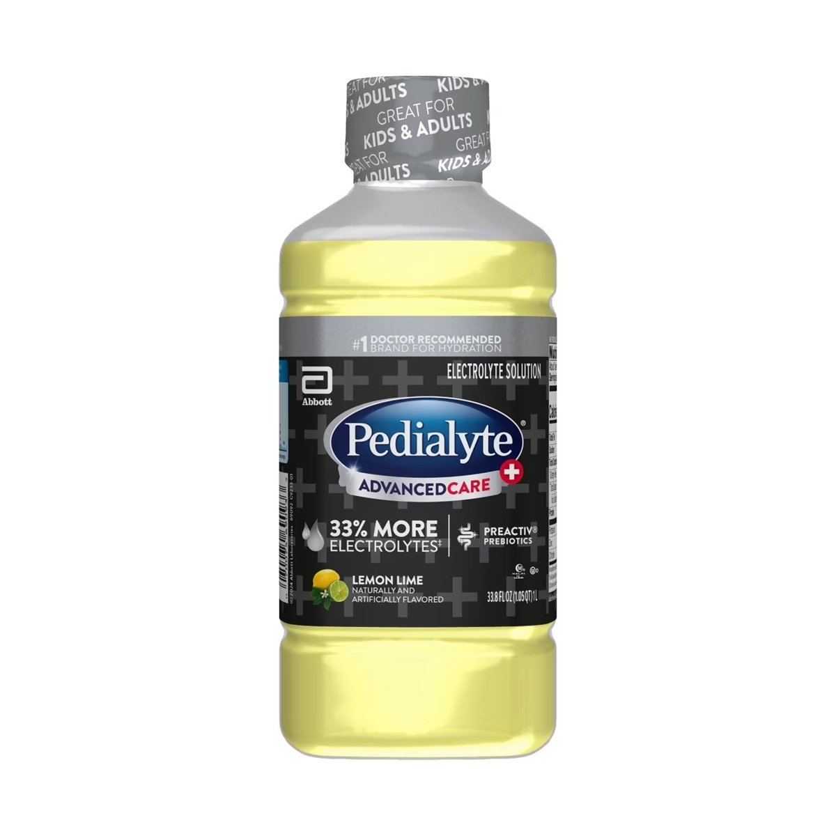 Pedialyte AdvancedCare Plus Electrolyte Drink, Lemon Lime, 1 Liter