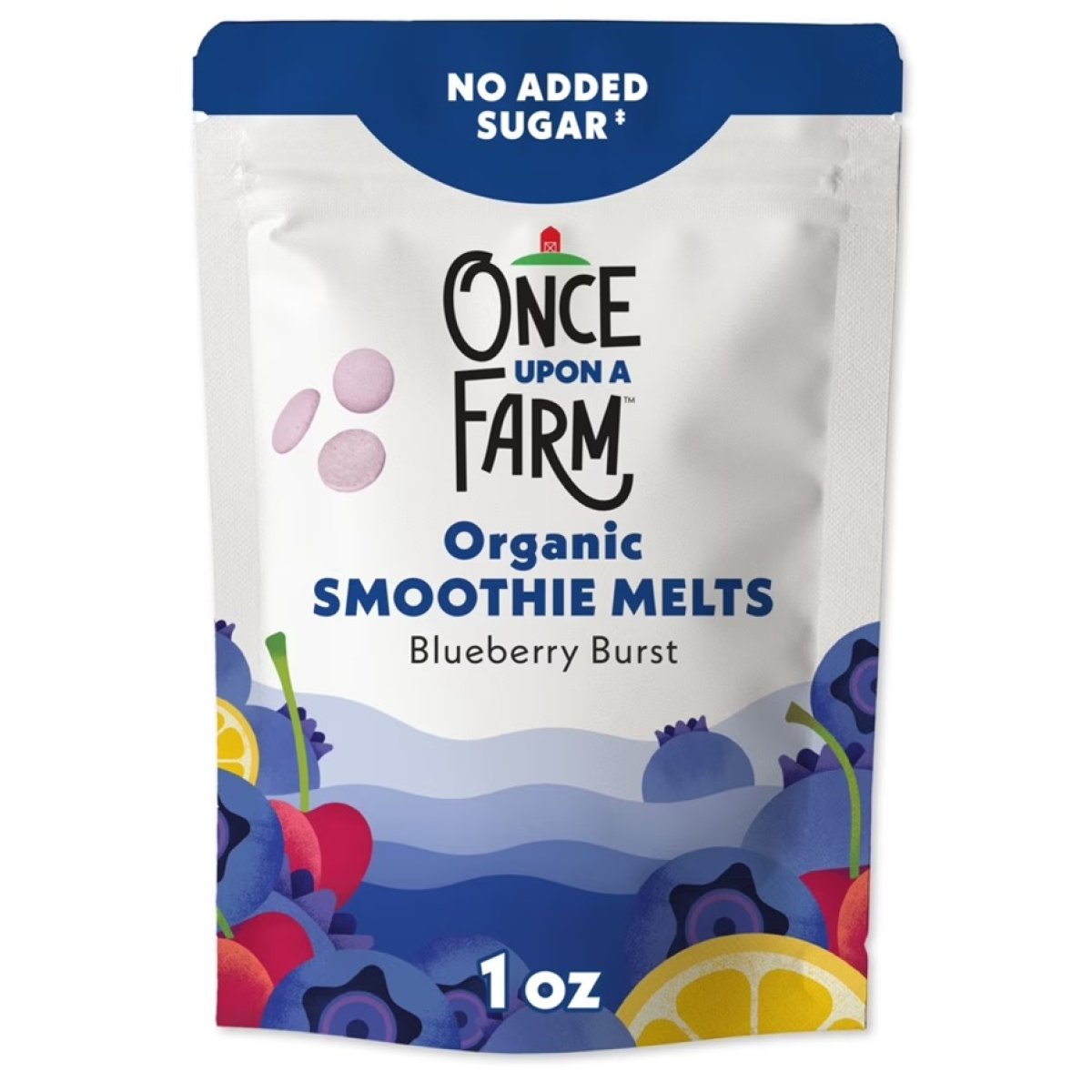 Once Upon a Farm Organic Smoothie Melts, Blueberry Burst, 1oz