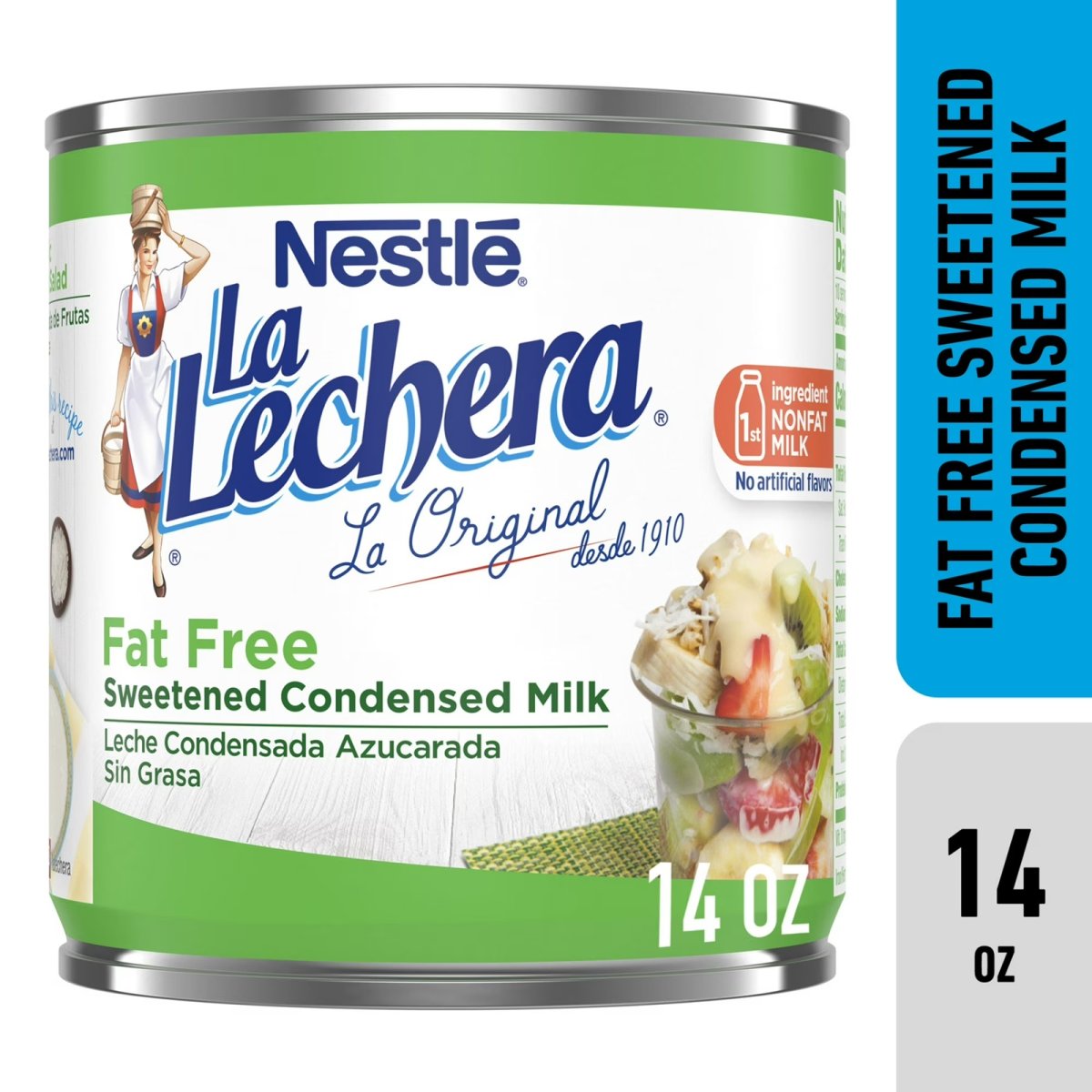 Nestle La Lechera Fat-Free and Sugar-Free Condensed Milk for Holiday Baking, 14 oz Can
