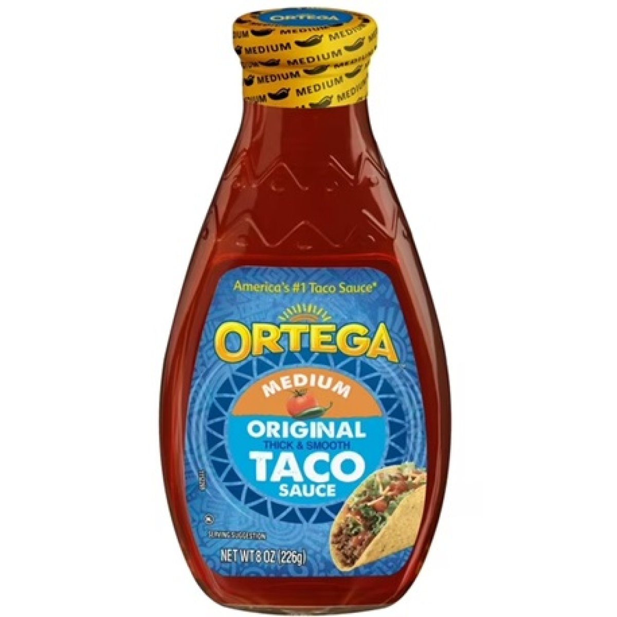 Ortega Original Thick & Mild Medium Chili Sauce for Tacos & Enchiladas, Kosher, 8 oz