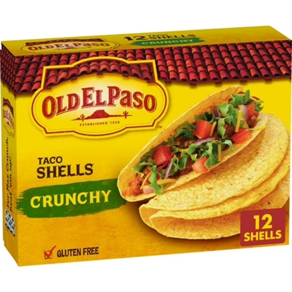 Old El Paso Crunchy Tacos Gluten Free, Meal Prep, 12 Count, 4.6 oz