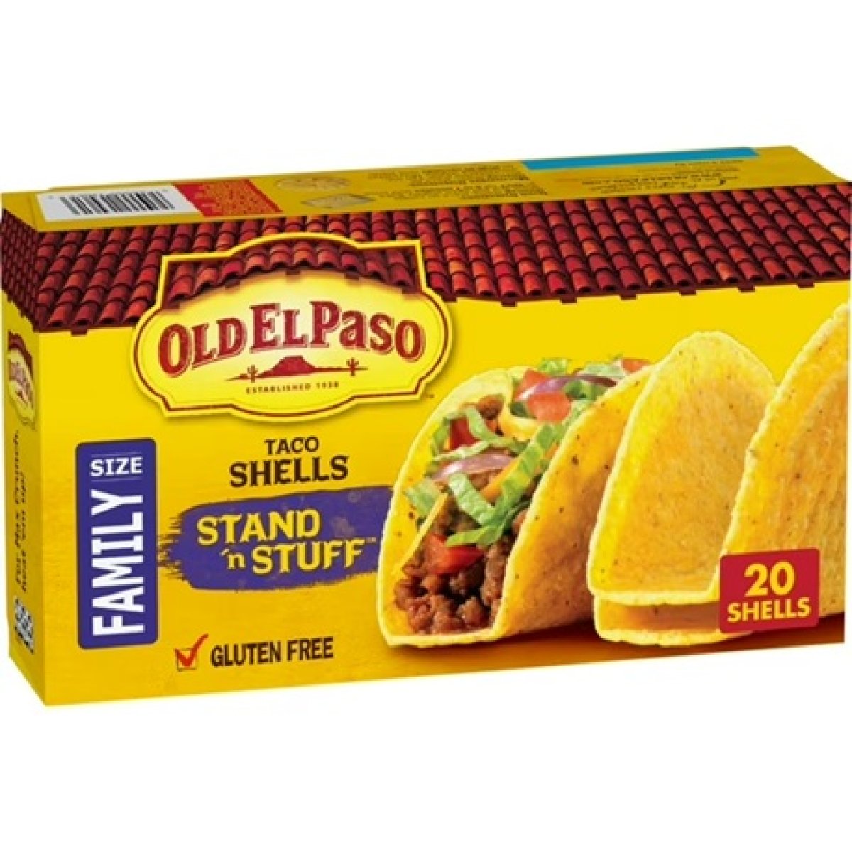 Old El Paso Stand 'N Stuff Gluten-Free Tacos, Meal Prep, Family Size, 20 Count, 9.4 oz