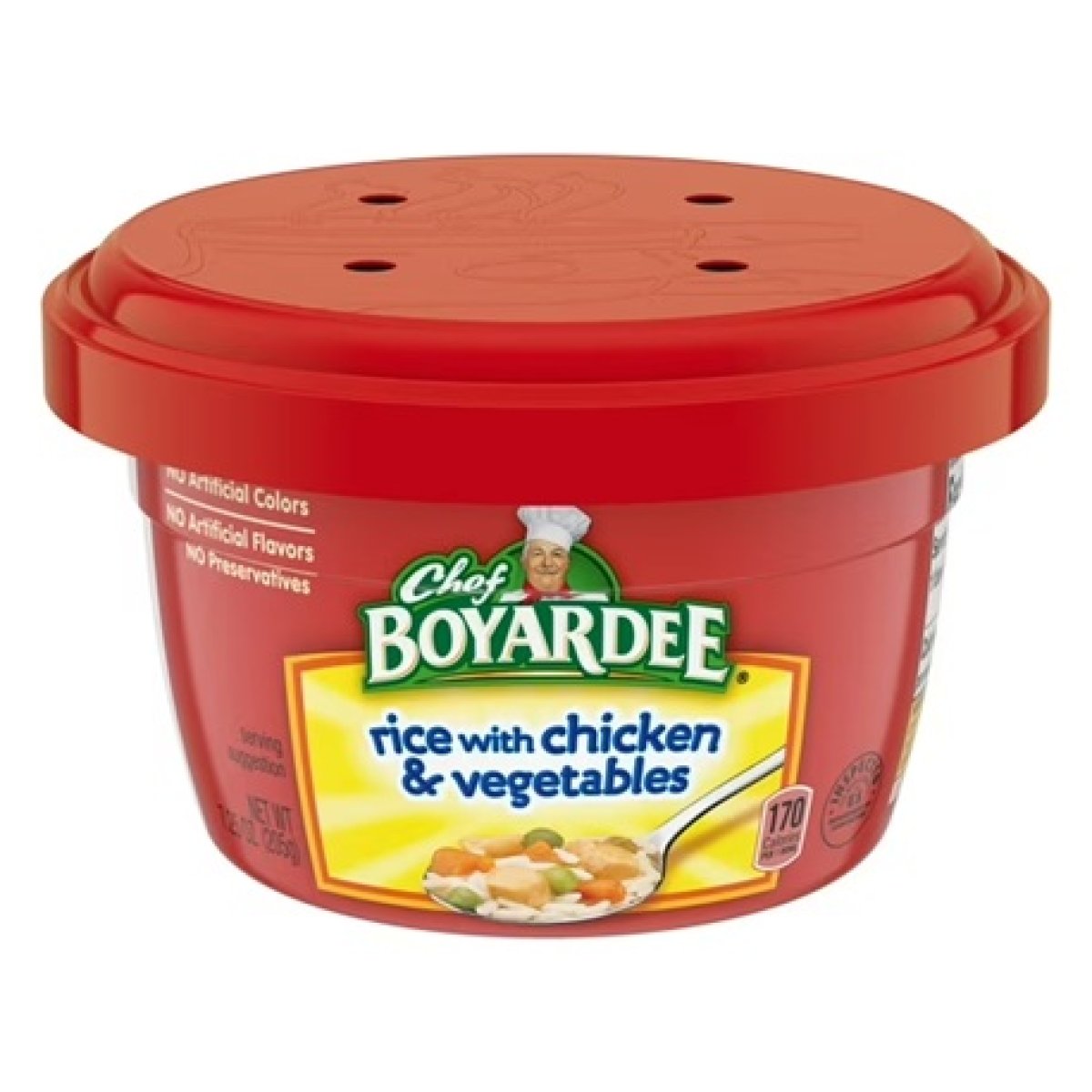Chef Boyardee Chicken and Vegetable Rice, Microwave Meal, 7.25 oz. Bowl