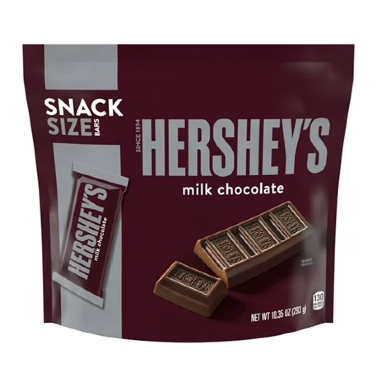 Hershey's Milk Chocolate Snack Size Candy, Bag 10.35 oz