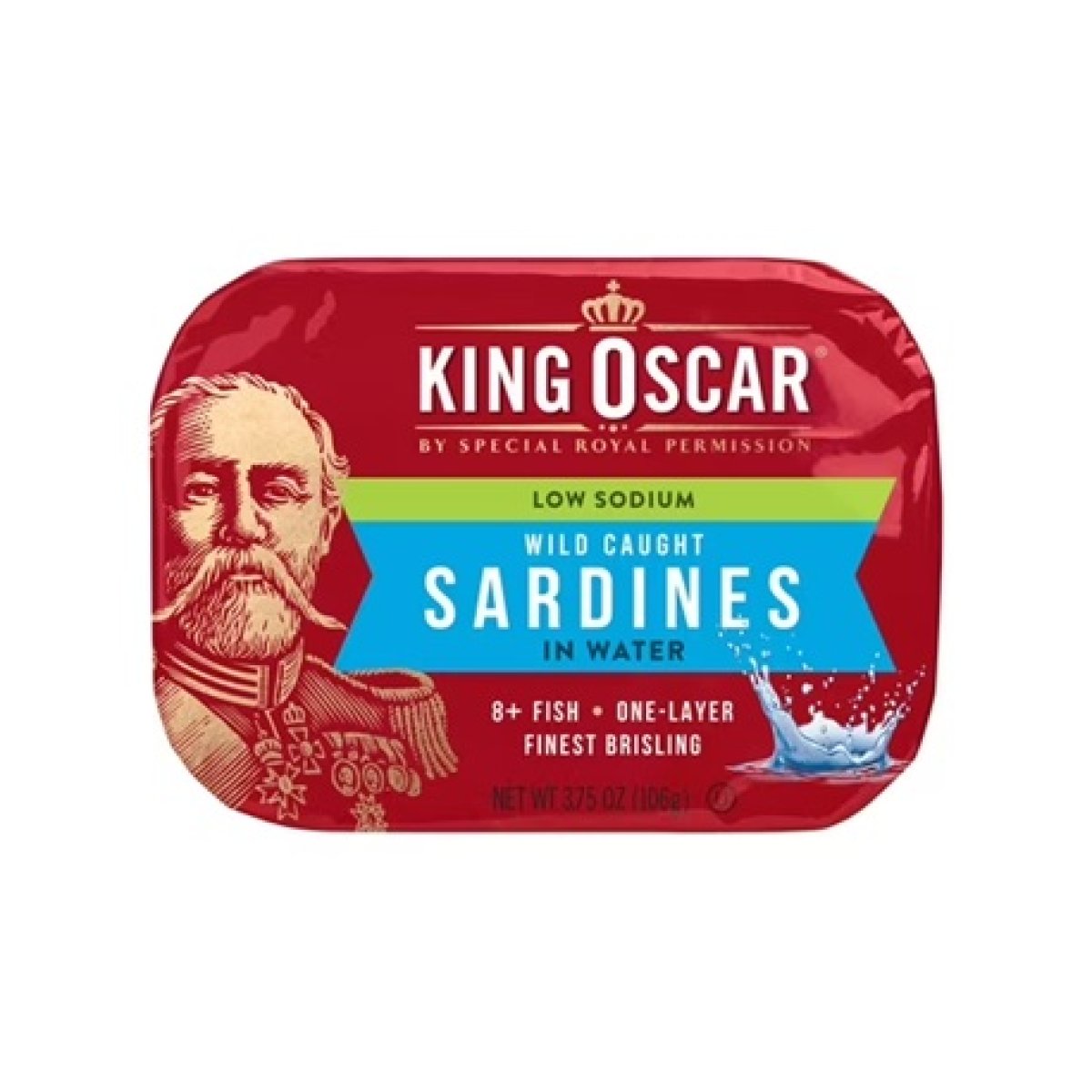 King Oscar Wild-Caught Sardines in Water, Low in Sodium 3.75 oz